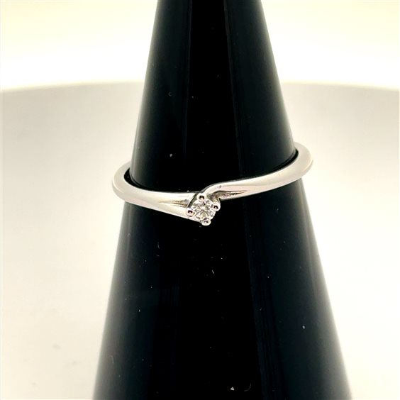 Anello Cianfrone Gioielli Donna in Oro bianco Diamante 0.05 Ct ANOR-5-198 - ANOR-5-198